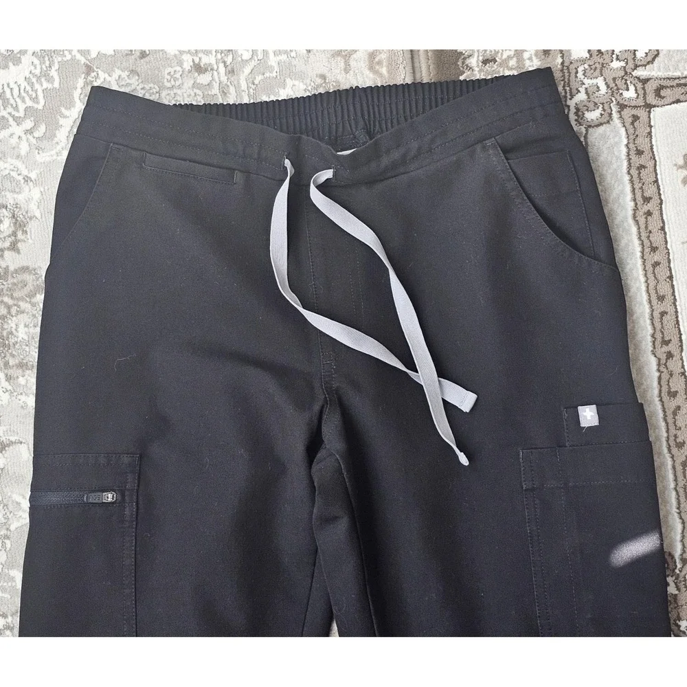 FIGS‎ Cargo Scrub Pants Utility Zip Pockets Drawstring Elastic Waist Women's XS